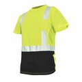Ge HV Safety T-Shirt, Short Sleeve, Black Bottom 2XL GS116G2XL